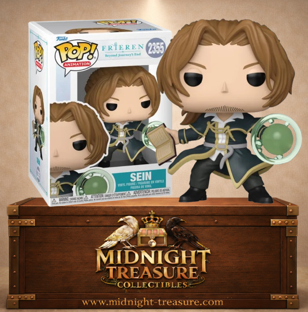 Funko Pop! Animation N°2355 – Sein lançant un sort de guérison avec un cercle magique vert et tenant un livre de magie inspiré de Frieren: Beyond Journey's End (Frieren : Au-delà de la Fin du Voyage).