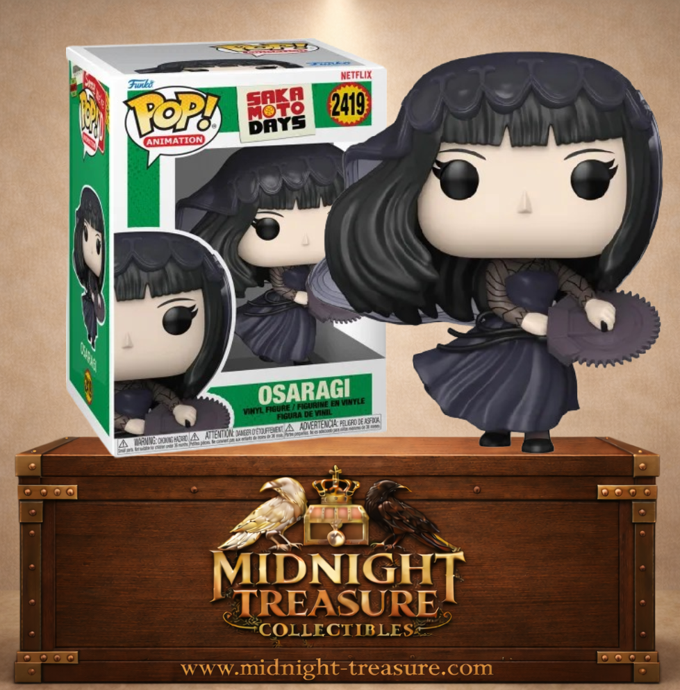 Funko Pop! Animation N°2419 – Osaragi tenant sa scie circulaire, inspirée de Sakamoto Days.