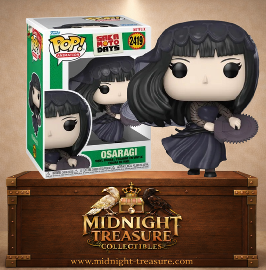 Funko Pop! Animation N°2419 – Osaragi tenant sa scie circulaire, inspirée de Sakamoto Days.