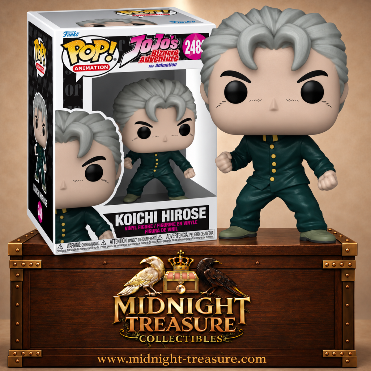Funko Pop! Animation N°2489 Koichi Hirose en uniforme scolaire – JoJo’s Bizarre Adventure Diamond Is Unbreakable