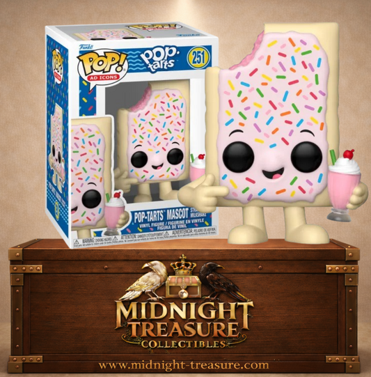 Funko Pop! Ad Icons N°251 – Pop-Tarts Mascot Strawberry Milkshake. Figurine tarte fraise avec milkshake.