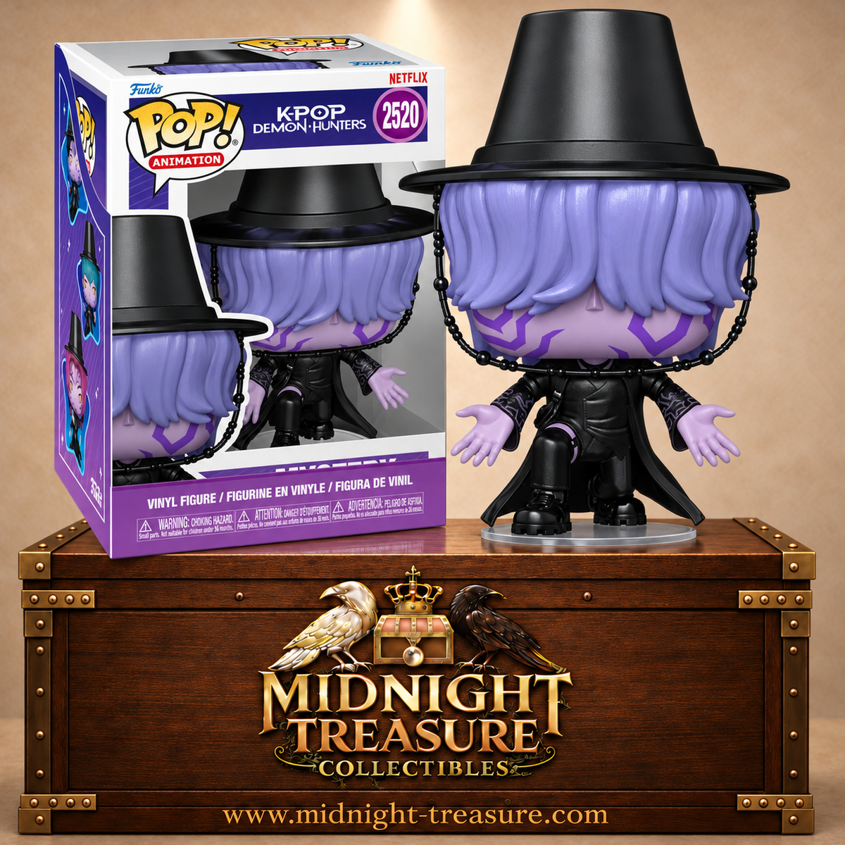 Funko Pop! Animation N°2520 Mystery sous sa forme démoniaque avec gat noir – KPop Demon Hunters