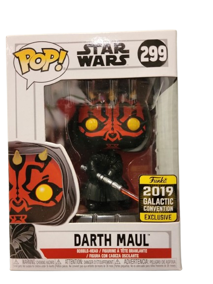 🔴⚔️ Funko Pop! Star Wars N°299 – Darth Maul – Star Wars (Sticker Galactic Convention 2019 Exclusive) ⚔️🔴