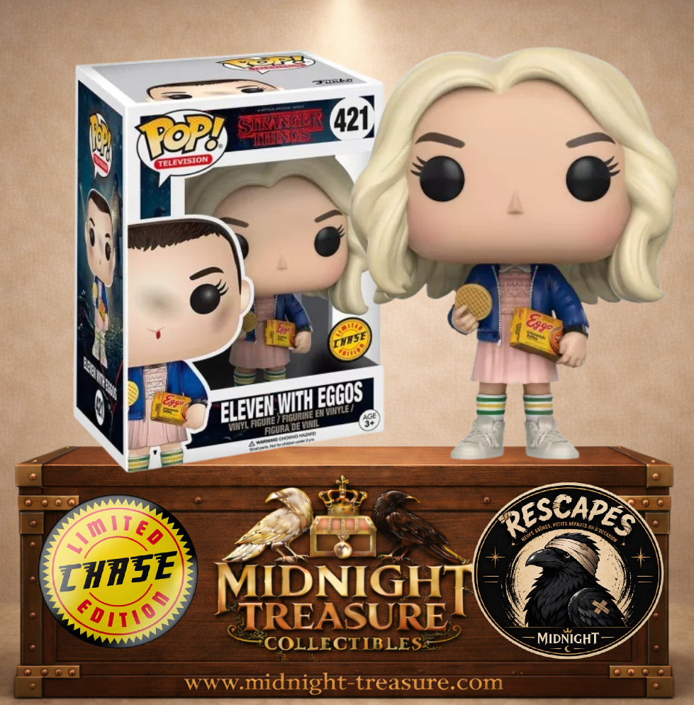 🧇⚡ Funko Pop! Television N°421 – Eleven with Eggos (Onze avec Eggos) – Chase – Stranger Things ⚡🧇 PRODUIT RESCAPÉ
