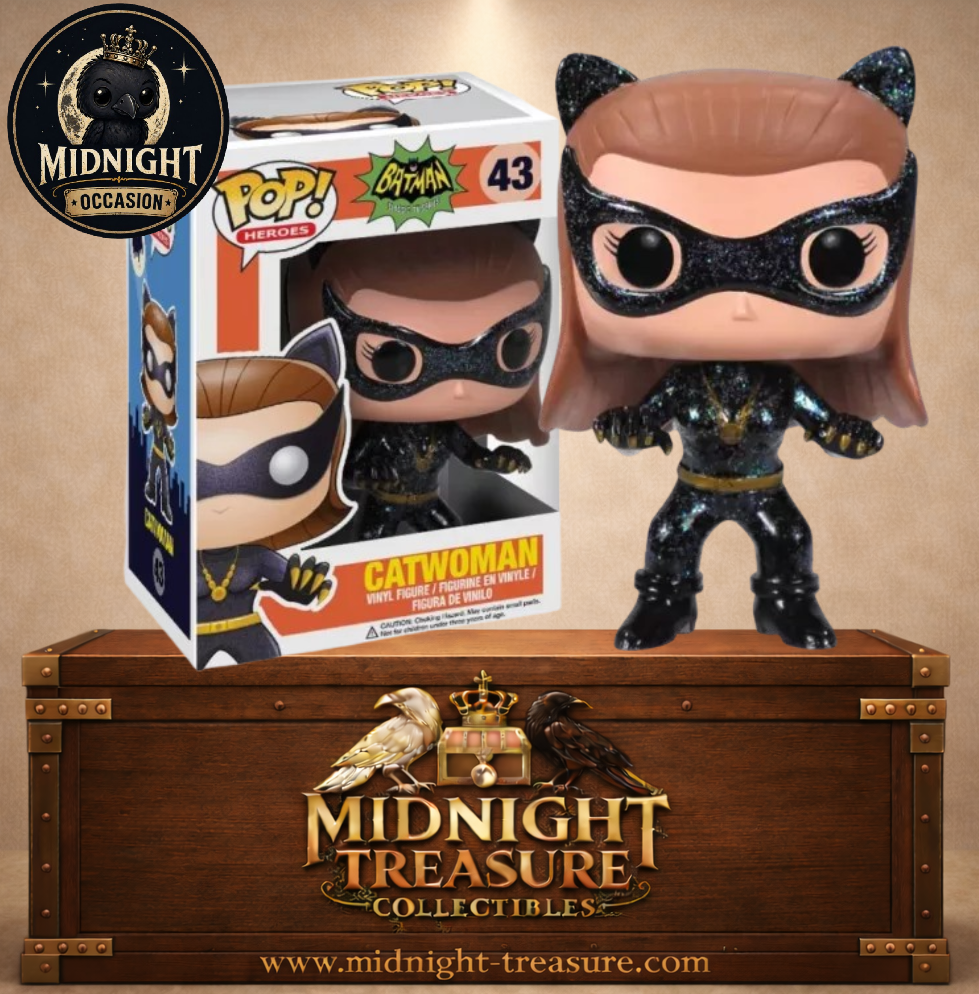 Funko Pop! Heroes N°43 – Catwoman Glitter inspirée de la série télévisée Batman Classic TV Series.