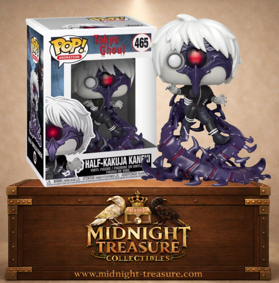 Funko Pop! Animation N°465 – Half-Kakuja Kaneki (Kaneki Semi-Kakuja) avec son masque organique et ses kagune violets, inspiré de Tokyo Ghoul.