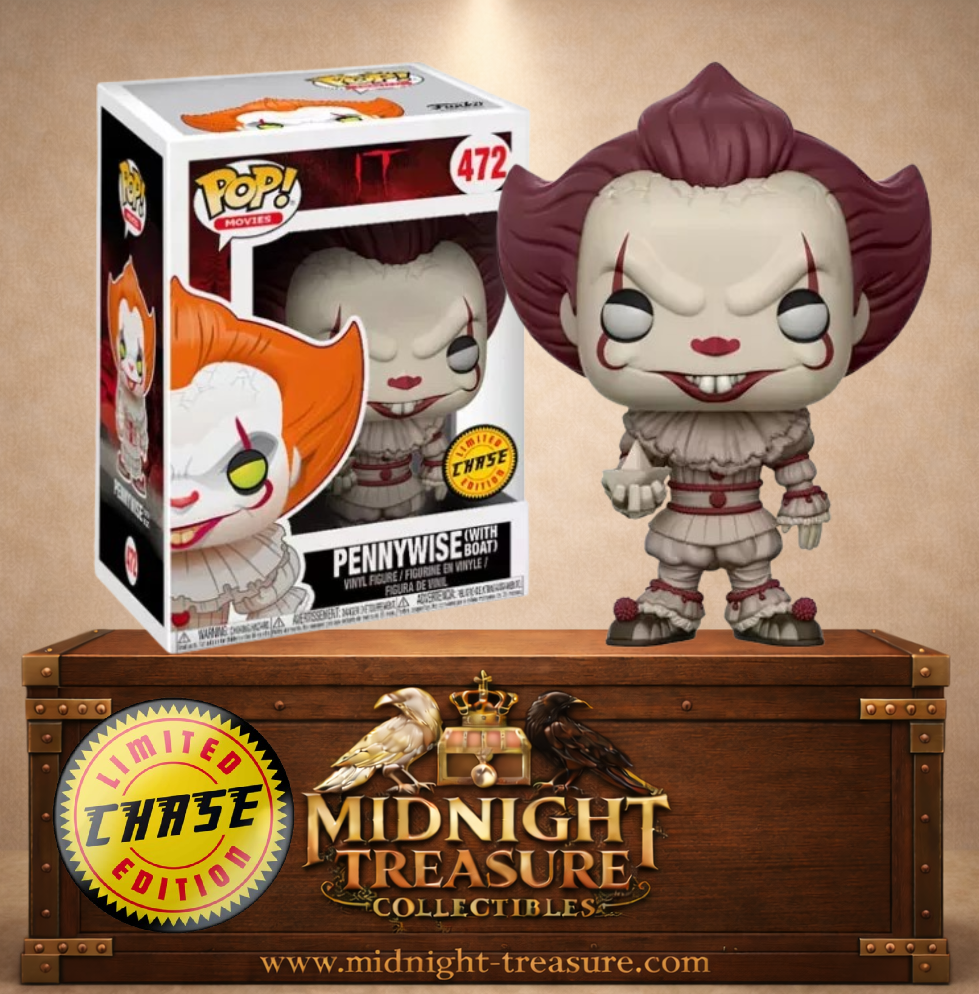 🎈🤡 Funko Pop! N°472 – Pennywise with Boat (Grippe-Sou avec bateau) – Sepia Chase – IT (Ça) 🤡🎈