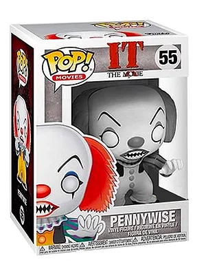 🎈🤡 Funko Pop! N°55 – Pennywise Black & White (Grippe-Sou noir et blanc) – IT (Ça – 1990) 🤡🎈