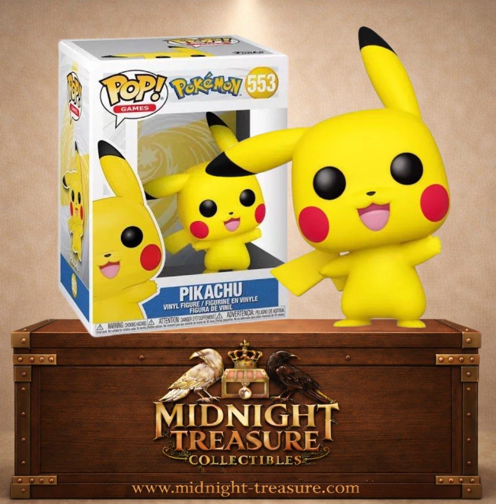 Funko Pop! Games N°553 – Pikachu – Pokémon. Figurine avec posture joyeuse et expression dynamique.