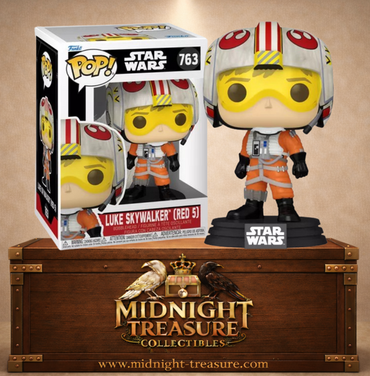 Funko Pop! Star Wars N°763 – Luke Skywalker en tenue de pilote Red 5, inspiré de Star Wars : Épisode IV – Un nouvel espoir.