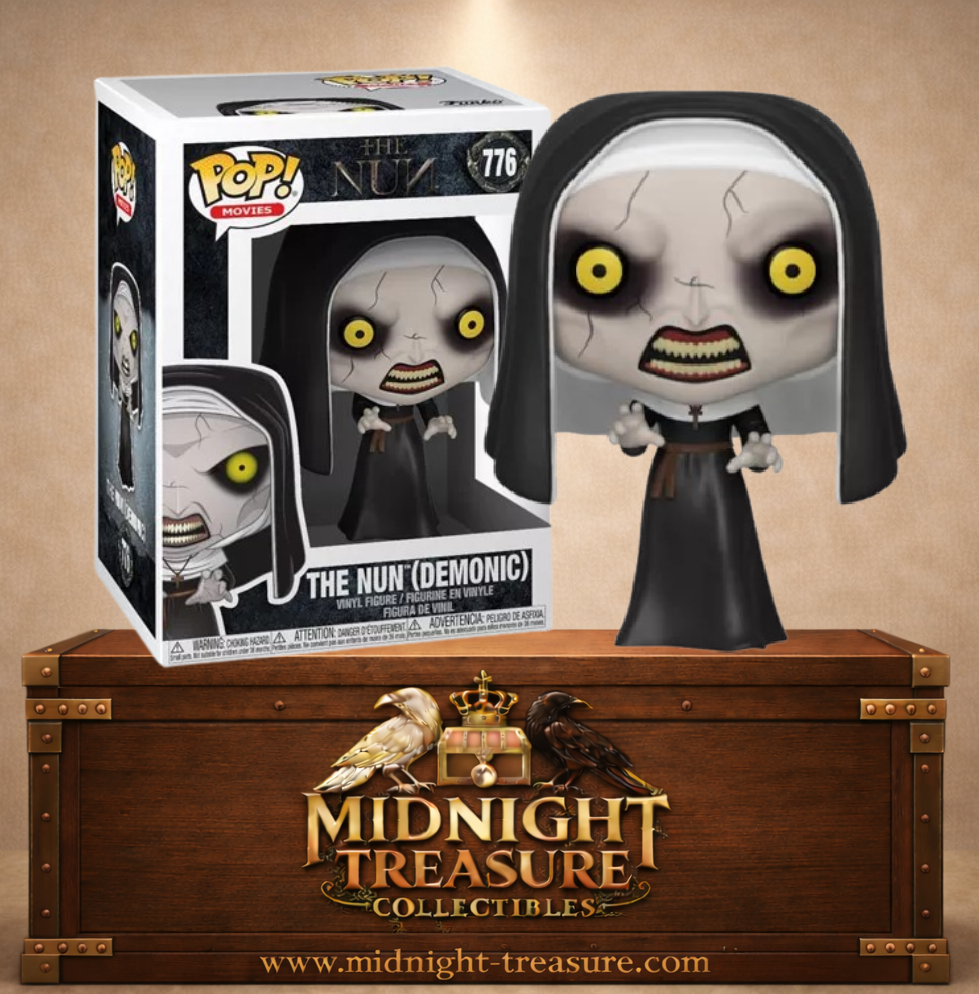 Funko Pop! Movies N°776 – The Nun Demonic (La Nonne démoniaque) – The Nun. Figurine du démon Valak avec yeux jaunes et habit de religieuse.