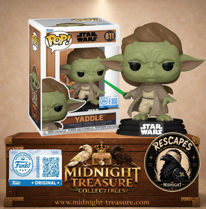Funko Pop! N°811 Yaddle avec sabre laser vert, Special Edition Star Wars Tales of the Jedi.