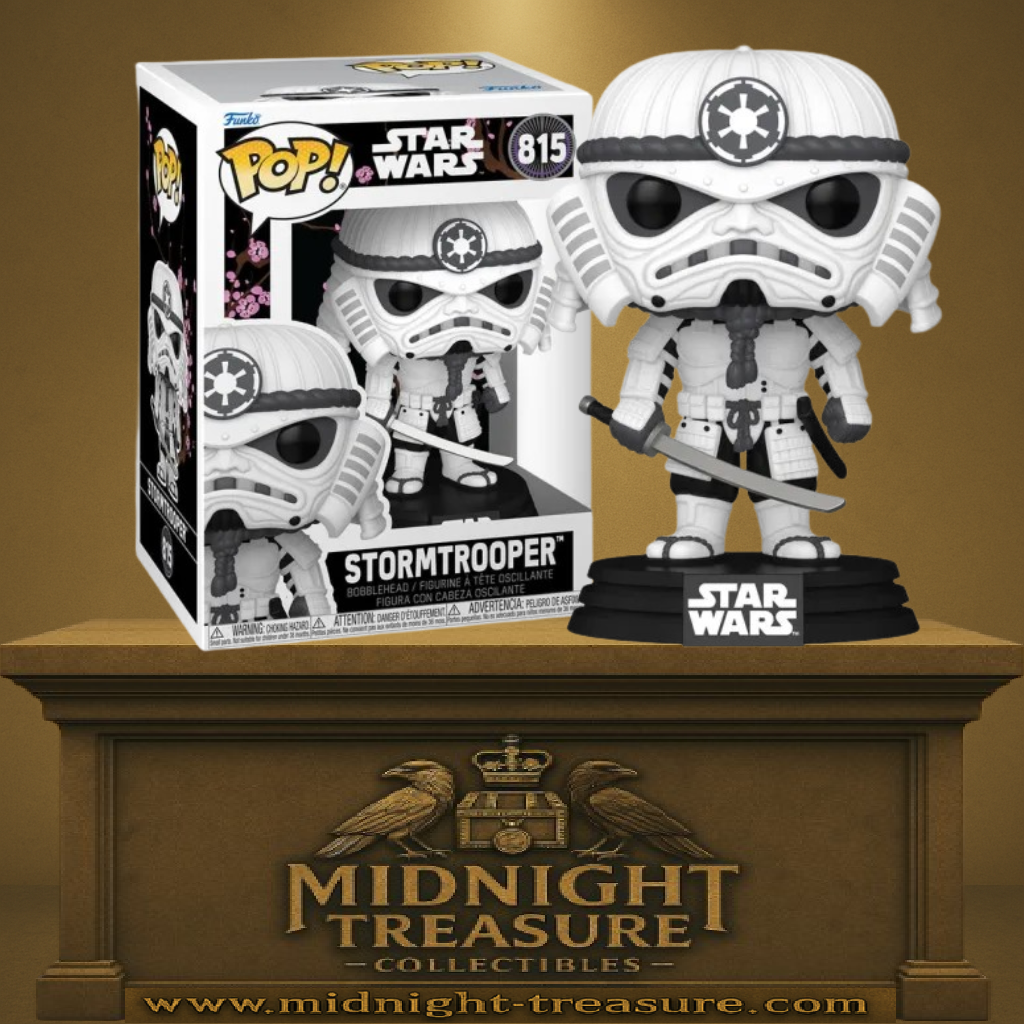 Funko Pop! Star Wars – Stormtrooper (Samurai / Samouraï) (N°815). Stormtrooper en armure samouraï blanche avec katana et symbole impérial.