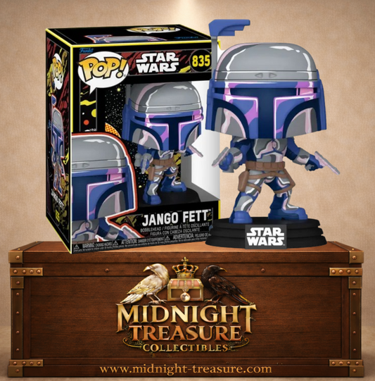 Funko Pop! Star Wars N°835 – Jango Fett Retro Series armure mandalorienne blasters.