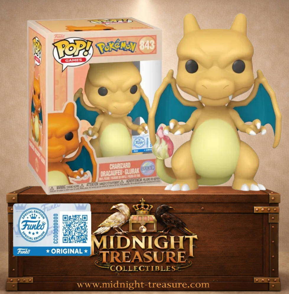 Funko Pop! Games N°843 – Charizard (Dracaufeu) Soft Color, édition spéciale Pokémon avec couleurs pastel.