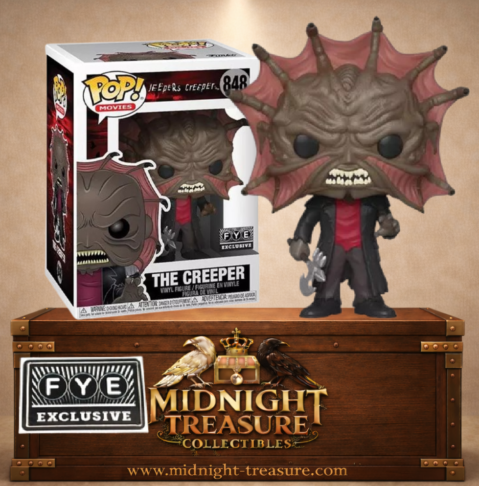 Funko Pop! N°848 The Creeper (Le Creeper) No Hat de Jeepers Creepers, FYE Exclusive avec visage monstrueux entièrement déployé et arme.
