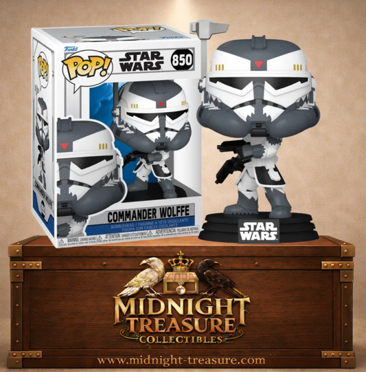 Funko Pop! Star Wars N°850 â Commander Wolffe portant son armure du Wolfpack avec son macrobinoculaire, inspirĂ© de Star Wars: The Clone Wars.