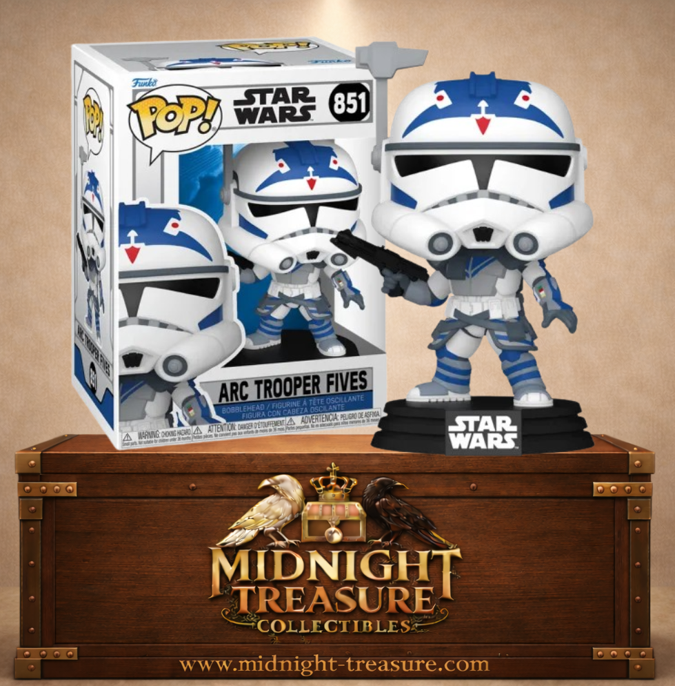 Funko Pop! Star Wars N°851 – ARC Trooper Fives portant son armure personnalisée du 501st Legion, inspiré de Star Wars: The Clone Wars.