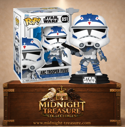 Funko Pop! Star Wars N°851 – ARC Trooper Fives portant son armure personnalisée du 501st Legion, inspiré de Star Wars: The Clone Wars.