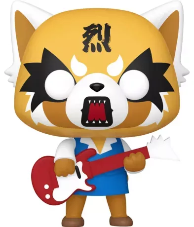 Funko Pop! Sanrio – Aggretsuko (N°96) – With Guitar. Retsuko en mode death metal avec guitare rouge et expression déchaînée. Une figurine drôle et intense pour les fans de Sanrio et de métal.