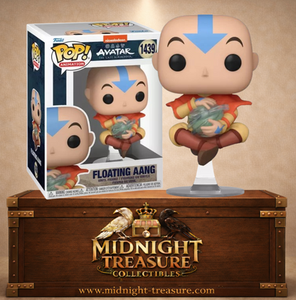 Funko Pop! Animation N°1439 – Floating Aang, Aang en lévitation et en position méditative manipulant l’air dans Avatar : Le Dernier Maître de l’Air.