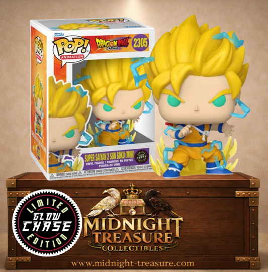 Funko Pop! Animation N°2305 – Super Saiyan 2 Son Goku (Mini) Glow in the Dark Chase de Dragon Ball DAIMA.