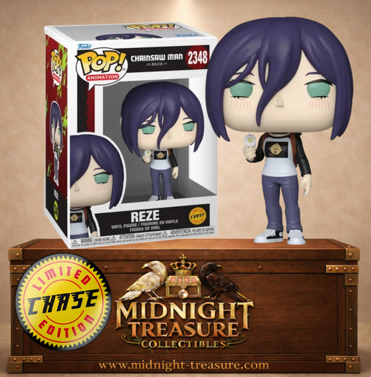 Funko Pop! Animation N°2348 Chase – Reze tenant une marguerite, inspirée de Chainsaw Man.