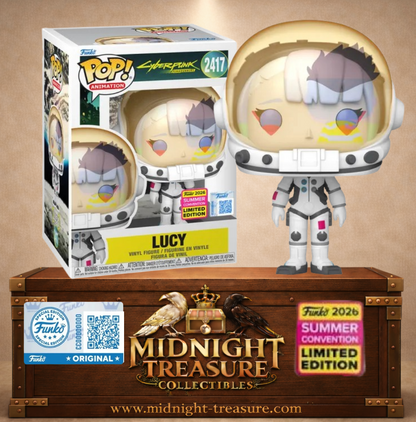 Funko Pop! Animation N°2417 – Lucy (Combinaison Spatiale) (Space Suit), Summer Convention 2026 Exclusive inspirée de la scène finale de Cyberpunk: Edgerunners.