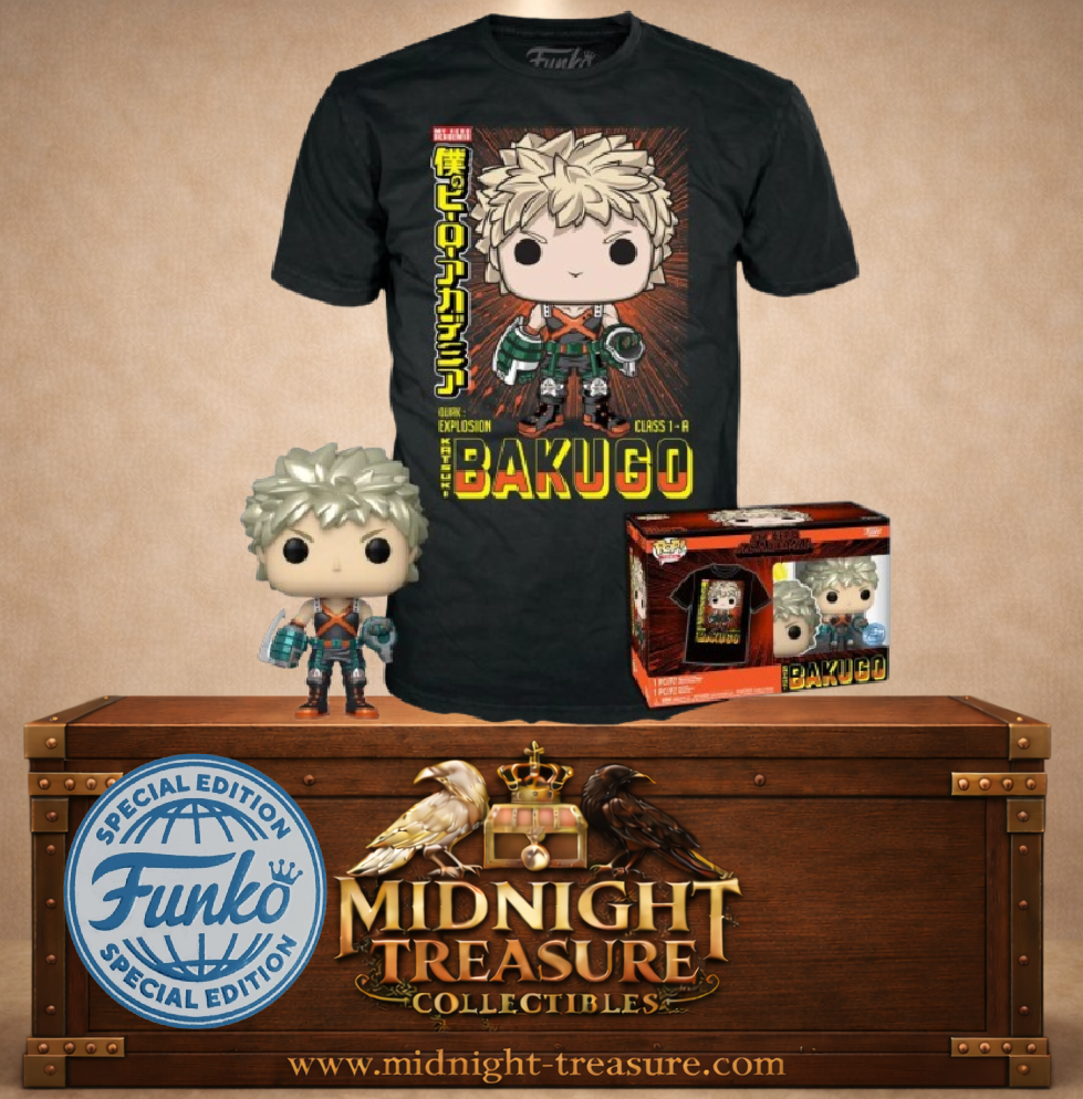 Funko Pop! Animation N°249 Katsuki Bakugo Metallic Special Edition avec t-shirt taille L – My Hero Academia.