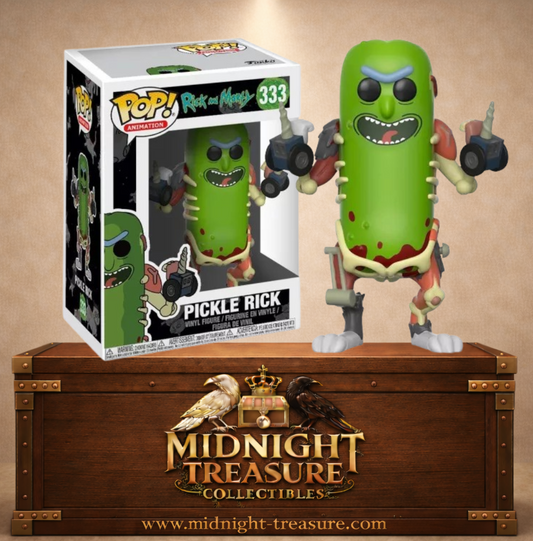 Funko Pop! Animation N°333 – Pickle Rick (Rick Cornichon) avec son corps de combat fabriqué à partir de rats, inspirée de Rick et Morty.