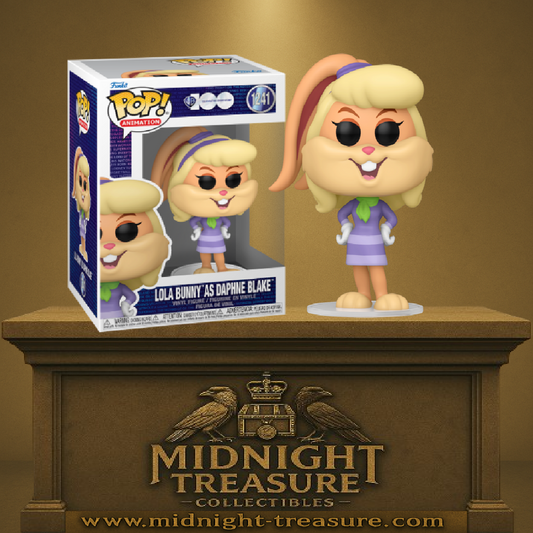Funko Pop! Animation – Lola Bunny as Daphne Blake (1241). Lola déguisée en Daphne de Scooby-Doo avec sa tenue violette. Un crossover collector entre Looney Tunes et Scooby-Doo pour les 100 ans de Warner Bros."