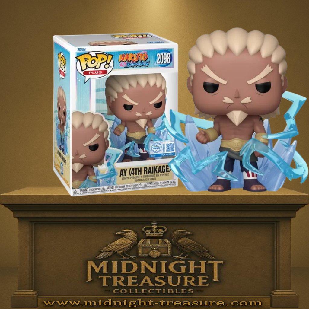 Funko Pop! Naruto Shippuden – Ay, Quatrième Raikage (N°2098), entouré de l’armure de foudre Raiton no Yoroi.