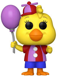 Figurine Funko Pop! Balloon Chica (910) de Five Nights at Freddy's, tenant un ballon violet et portant une casquette à hélice, en édition limitée