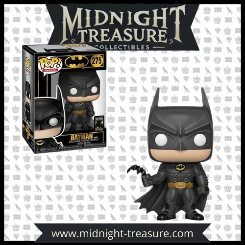 Funko Pop! Batman 1989 275 - 80th Anniversary. Figurine représentant Batman dans son costume noir iconique, tenant un batarang. Inspirée du film de Tim Burton avec Michael Keaton. Un must-have pour les collectionneurs DC Comics