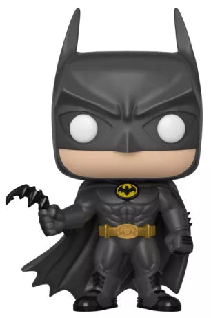 Funko Pop! Batman 1989 275 - 80th Anniversary. Figurine représentant Batman dans son costume noir iconique, tenant un batarang. Inspirée du film de Tim Burton avec Michael Keaton. Un must-have pour les collectionneurs DC Comics