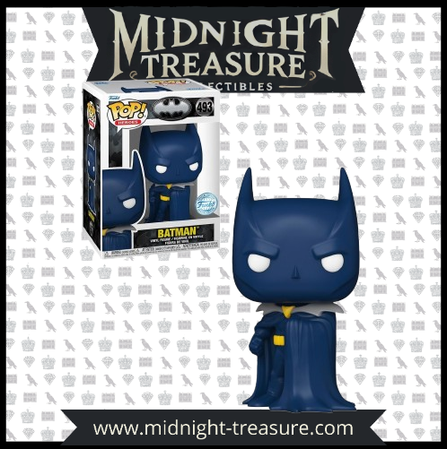 "Funko Pop! DC Super Heroes – Batman (493). Le Chevalier Noir dans son costume sombre emblématique, capturant toute la noirceur et la détermination du justicier de Gotham City. Une pièce incontournable pour les fans de l'univers DC !"

