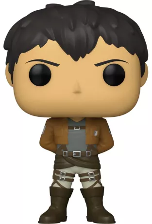 Funko Pop! L’Attaque des Titans – Bertholdt Hoover (N°1167). En uniforme du Bataillon d’exploration, bras croisés. Un personnage clé et secret de la série culte.