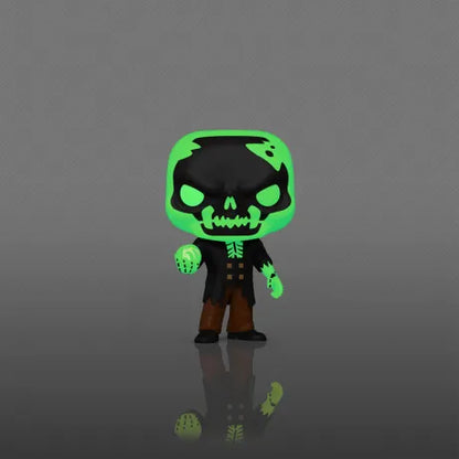 Funko Pop! Batman Beyond – Blight (N°561) Glow in the Dark. Crâne et main luminescents verts, tenue noire déchirée, sphère radioactive en main. Figurine DC Comics rare et impressionnante.

