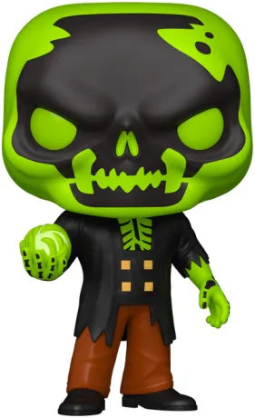 Funko Pop! Batman Beyond – Blight (N°561) Glow in the Dark. Crâne et main luminescents verts, tenue noire déchirée, sphère radioactive en main. Figurine DC Comics rare et impressionnante.

