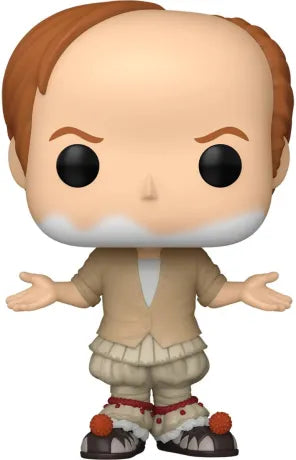 Funko Pop! Welcome to Derry – Bob Gray (N°1746). Figurine représentant la forme humaine de Pennywise avec tenue beige et pompons rouges. Une pièce glaçante pour les fans de Ça.