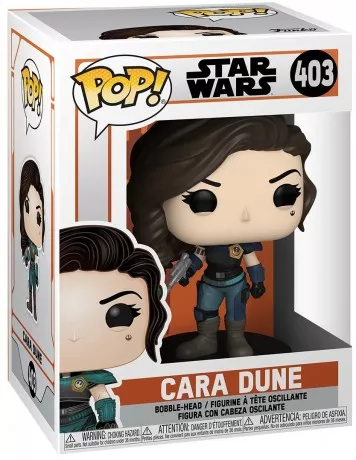 "Funko Pop! Star Wars – Cara Dune (403) – Figurine The Mandalorian avec blaster et armure bleue. Une héroïne rebelle incontournable de la série culte Star Wars." 👑

