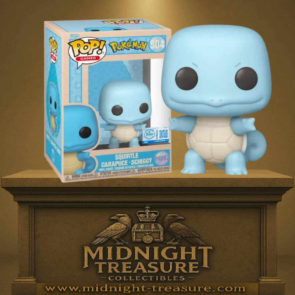 Funko Pop! Pokémon – Carapuce (Squirtle) – N°504 – Soft Color – EMEA. Carapuce en pose dynamique, couleurs pastel douces. Une figurine attendrissante pour les fans de Pokémon de toutes générations.