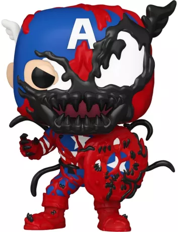 Funko Pop! Marvel – Carnage Captain America (N°1436). Fusion terrifiante entre Captain America et le symbiote Carnage, avec un design saisissant et des détails puissants. Un must-have pour les fans de Marvel.