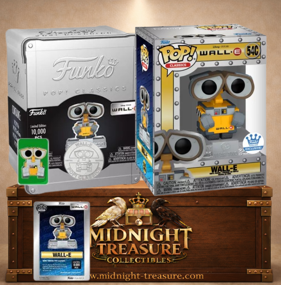 Funko Pop! Classics N°54C WALL-E Disney Pixar Year Two (Deuxième année), édition limitée à 10 000 pièces avec coffret métallique, Pin’s, pièce et certificat.