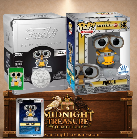 Funko Pop! Classics N°54C WALL-E Disney Pixar Year Two (Deuxième année), édition limitée à 10 000 pièces avec coffret métallique, Pin’s, pièce et certificat.
