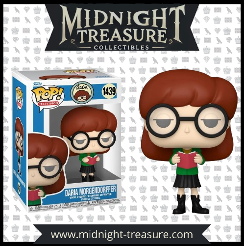 Funko Pop! Daria Morgendorffer (1439) – Figurine Pop Animation représentant Daria avec son livre et ses lunettes emblématiques