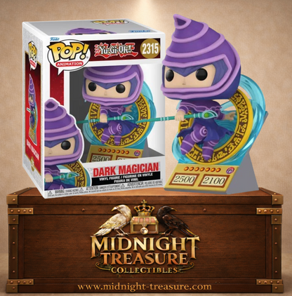 Funko Pop! Deluxe Animation N°2315 – Dark Magician (Magicien des Ténèbres) avec cercle magique et effets d'énergie inspiré de Yu-Gi-Oh!.