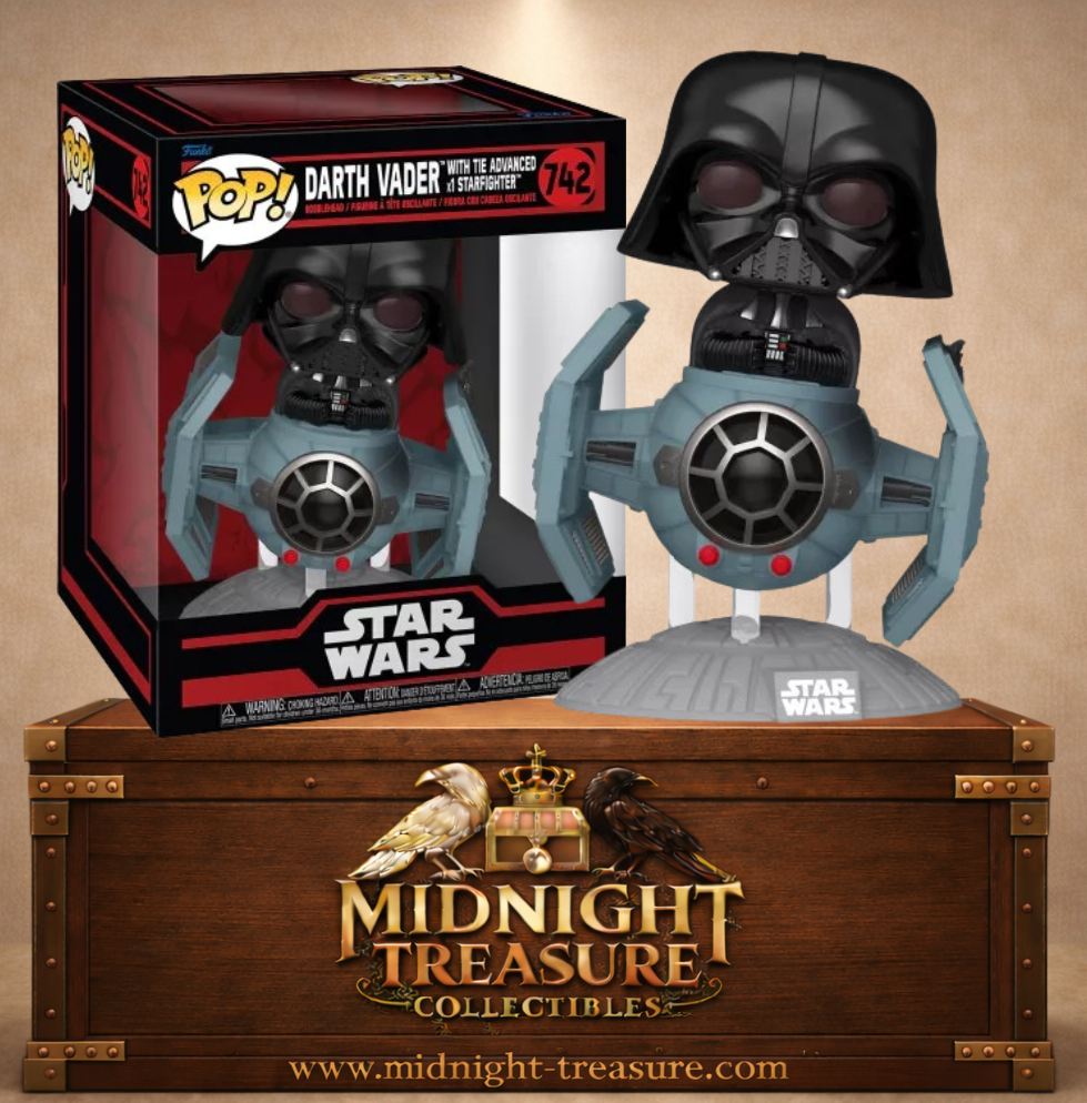 Funko Pop! Deluxe N°742 – Darth Vader (Dark Vador) with TIE Advanced x1 Starfighter, inspirée de Star Wars.