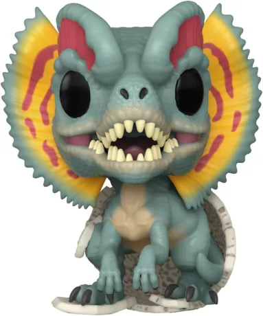 Funko Pop! Jurassic Park – Éclosion du Dilophosaure – N°1718. Bébé Dilophosaure avec collerette colorée et détails réalistes. Une figurine adorable pour les fans de la saga.