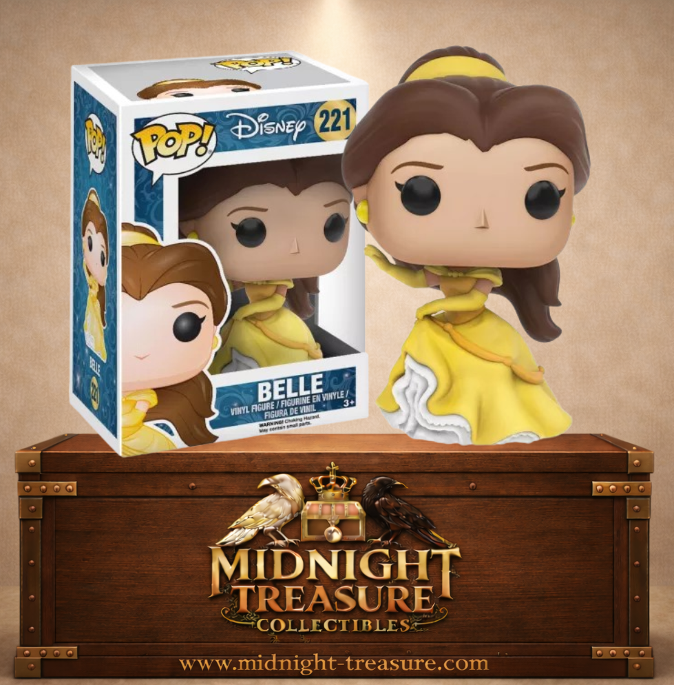 Funko Pop! Disney N°221 – Belle dans sa célèbre robe jaune de la scène du bal de La Belle et la Bête.